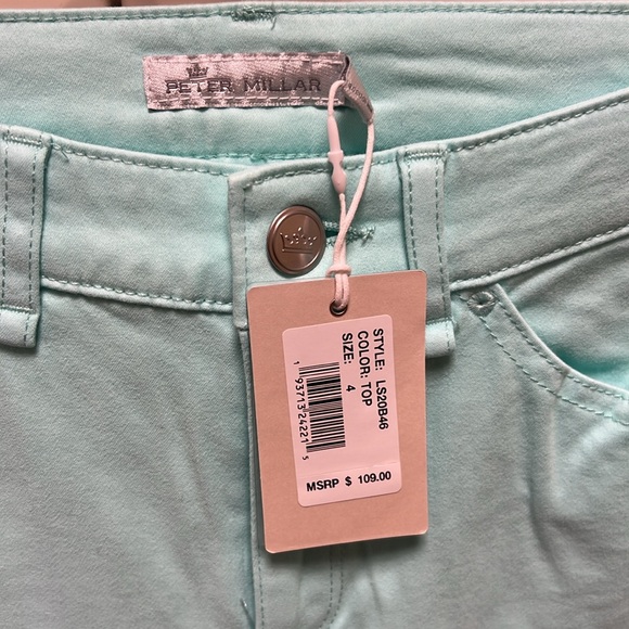 Peter Millar NWT aqua pants size 4 - Picture 2 of 4